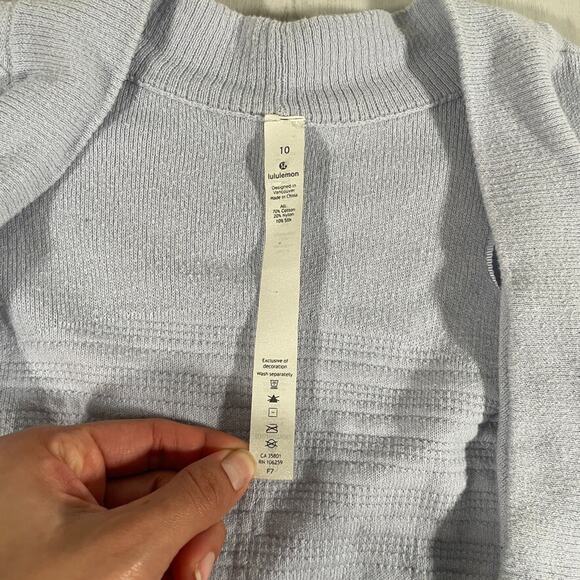 Lululemon Women's 10 Find Your Calm Wrap Cardigan Sweater Blue Open Front - Picture 3 of 11
